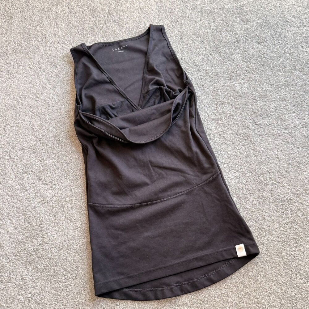 / Lalabu Soothe Shirt Babywearing Pouch Sleeveless Black Stretchy MED